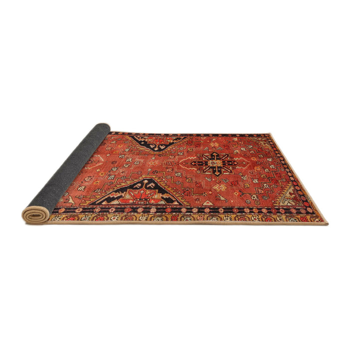 Sideview of Traditional Orange Persian Rug, tr4132