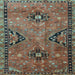 Square Persian Light Blue Traditional Rug, tr4132lblu