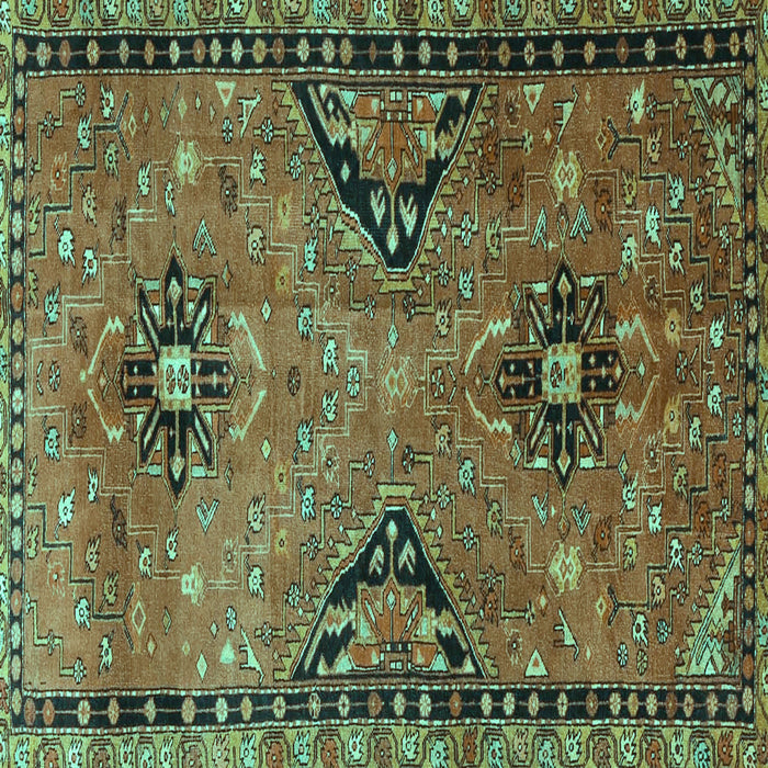 Square Persian Turquoise Traditional Rug, tr4132turq