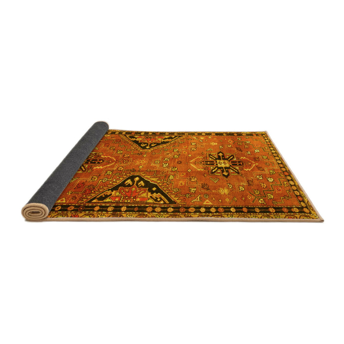Sideview of Persian Yellow Traditional Rug, tr4132yw