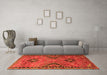 Machine Washable Persian Orange Traditional Area Rugs in a Living Room, wshtr4132org