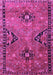 Machine Washable Persian Purple Traditional Area Rugs, wshtr4132pur