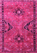 Machine Washable Persian Pink Traditional Rug, wshtr4132pnk