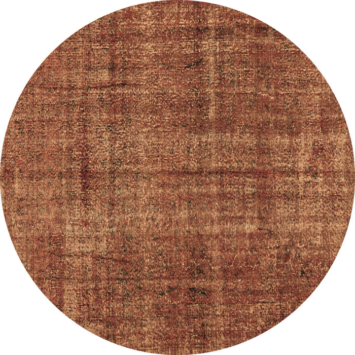 Round Machine Washable Persian Brown Traditional Rug, wshtr4133brn