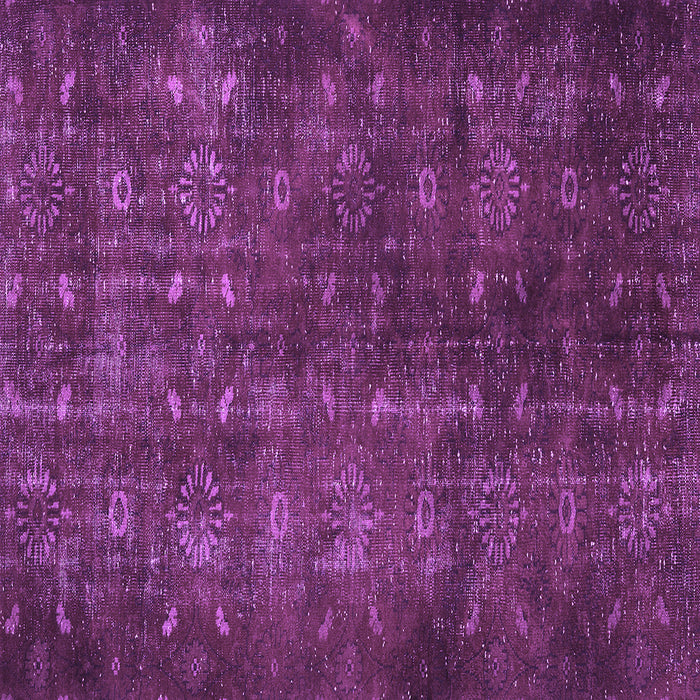 Square Machine Washable Persian Purple Traditional Area Rugs, wshtr4134pur