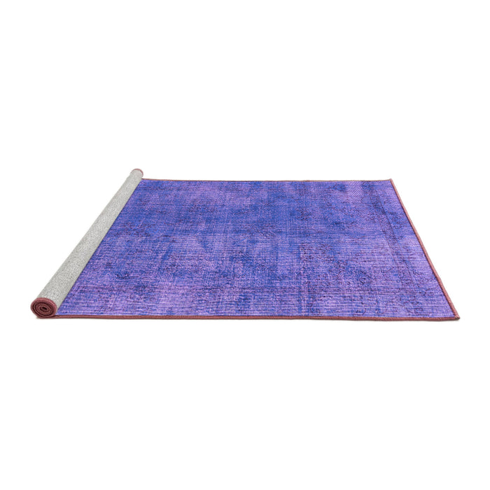 Sideview of Machine Washable Persian Purple Traditional Area Rugs, wshtr4135pur