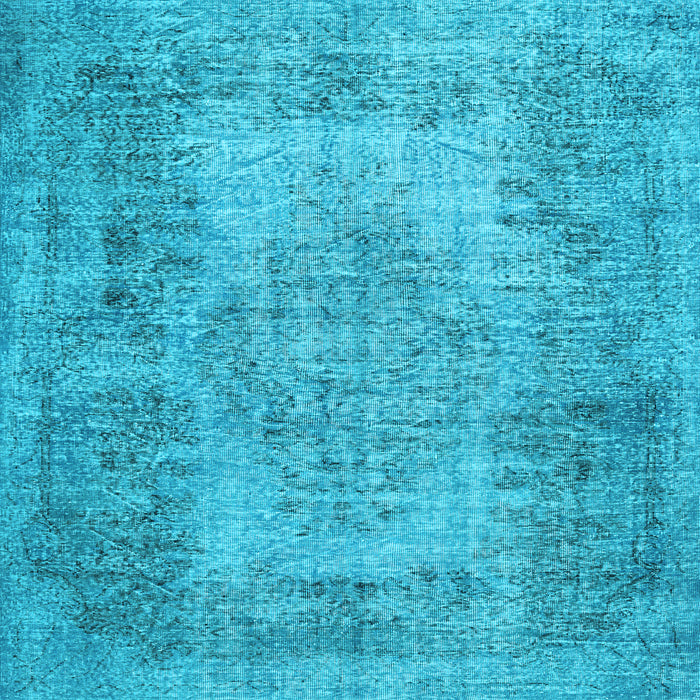 Square Machine Washable Persian Light Blue Traditional Rug, wshtr4136lblu