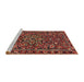 Sideview of Machine Washable Traditional Tomato Red Rug, wshtr4137