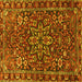 Square Persian Yellow Traditional Rug, tr4137yw