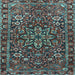 Square Persian Light Blue Traditional Rug, tr4137lblu
