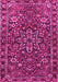 Machine Washable Persian Pink Traditional Rug, wshtr4137pnk