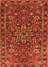 Serging Thickness of Machine Washable Persian Orange Traditional Area Rugs, wshtr4137org