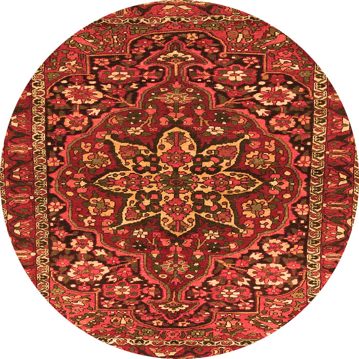 Square Persian Orange Traditional Rug, tr4137org