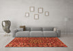 Machine Washable Persian Orange Traditional Area Rugs in a Living Room, wshtr4137org