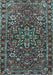 Machine Washable Persian Light Blue Traditional Rug, wshtr4137lblu