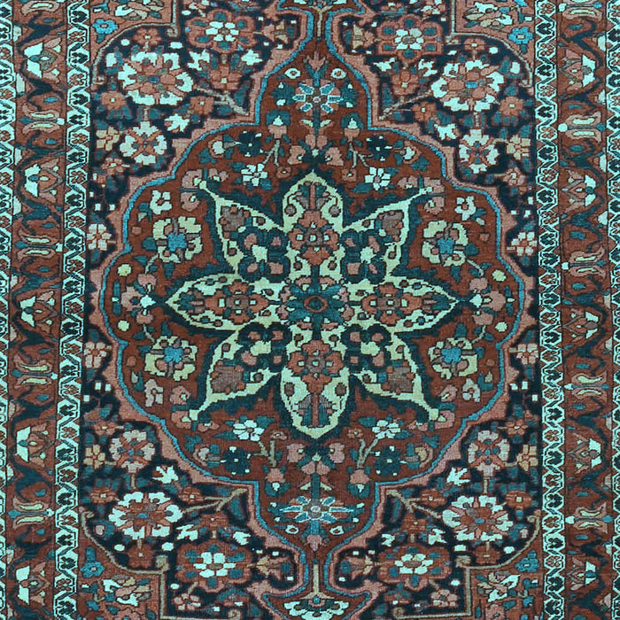 Machine Washable Persian Light Blue Traditional Rug, wshtr4137lblu