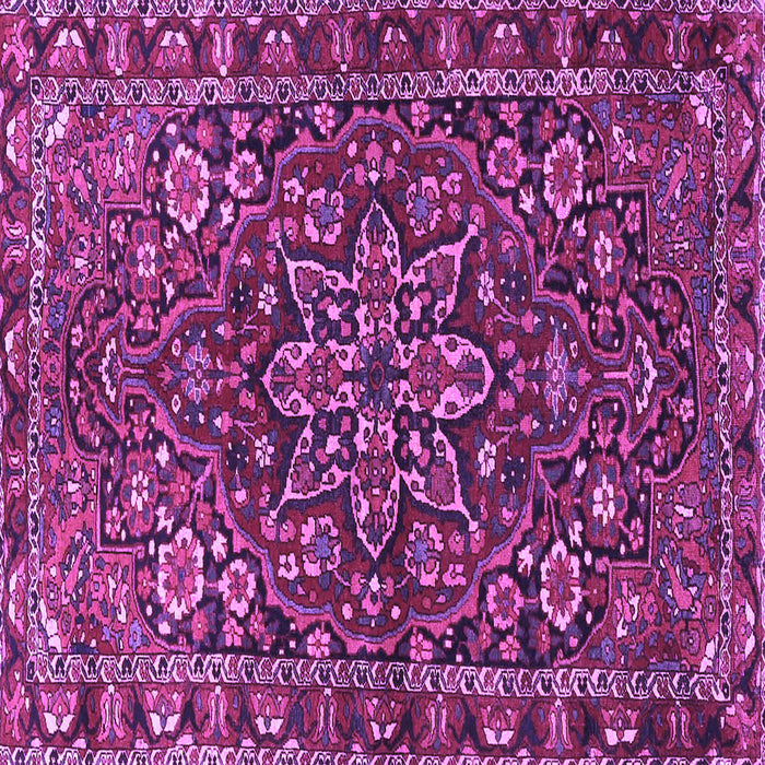 Square Machine Washable Persian Purple Traditional Area Rugs, wshtr4137pur