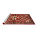 Sideview of Machine Washable Traditional Tomato Red Rug, wshtr4138