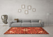 Machine Washable Persian Orange Traditional Area Rugs in a Living Room, wshtr4138org