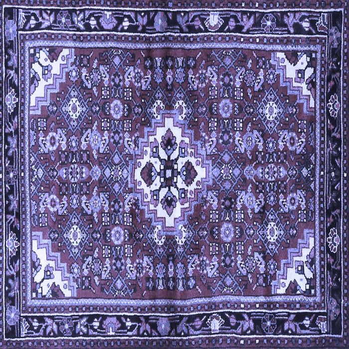 Square Persian Blue Traditional Rug, tr4138blu