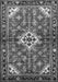 Serging Thickness of Machine Washable Persian Gray Traditional Rug, wshtr4138gry