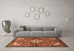 Machine Washable Persian Brown Traditional Rug in a Living Room,, wshtr4138brn