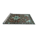 Sideview of Machine Washable Persian Light Blue Traditional Rug, wshtr4138lblu