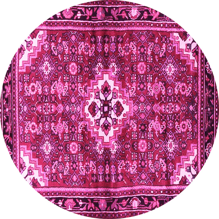 Round Persian Pink Traditional Rug, tr4138pnk