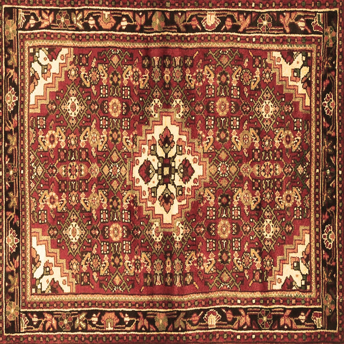 Square Machine Washable Persian Brown Traditional Rug, wshtr4138brn