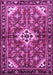 Machine Washable Persian Purple Traditional Area Rugs, wshtr4138pur