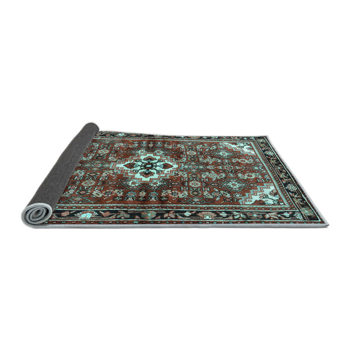 Sideview of Persian Light Blue Traditional Rug, tr4138lblu