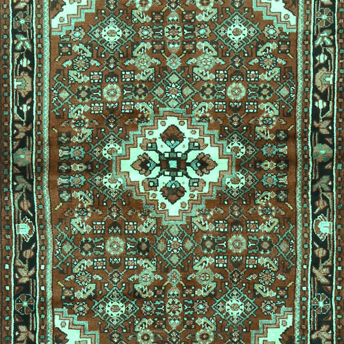 Machine Washable Persian Turquoise Traditional Area Rugs, wshtr4138turq