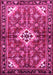 Machine Washable Persian Pink Traditional Rug, wshtr4138pnk