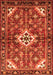 Serging Thickness of Machine Washable Persian Orange Traditional Area Rugs, wshtr4138org