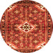 Machine Washable Persian Orange Traditional Area Rugs, wshtr4138org