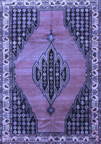 Medallion Blue Traditional Rug, tr4139blu