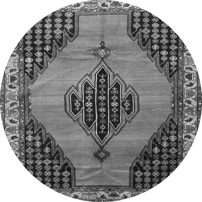 Square Medallion Gray Traditional Rug, tr4139gry