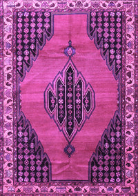 Medallion Purple Traditional Rug, tr4139pur