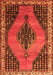 Serging Thickness of Machine Washable Medallion Orange Traditional Area Rugs, wshtr4139org