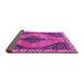 Sideview of Medallion Purple Traditional Rug, tr4139pur