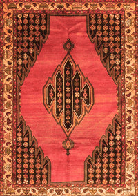 Medallion Orange Traditional Rug, tr4139org