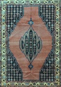 Medallion Light Blue Traditional Rug, tr4139lblu