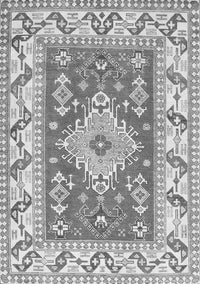 Geometric Gray Traditional Rug, tr413gry