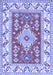 Geometric Blue Traditional Rug, tr413blu