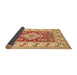 Sideview of Geometric Brown Traditional Rug, tr413brn