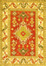 Geometric Yellow Traditional Rug, tr413yw