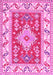 Geometric Pink Traditional Rug, tr413pnk