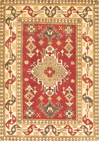 Geometric Brown Traditional Rug, tr413brn