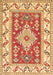 Geometric Brown Traditional Rug, tr413brn