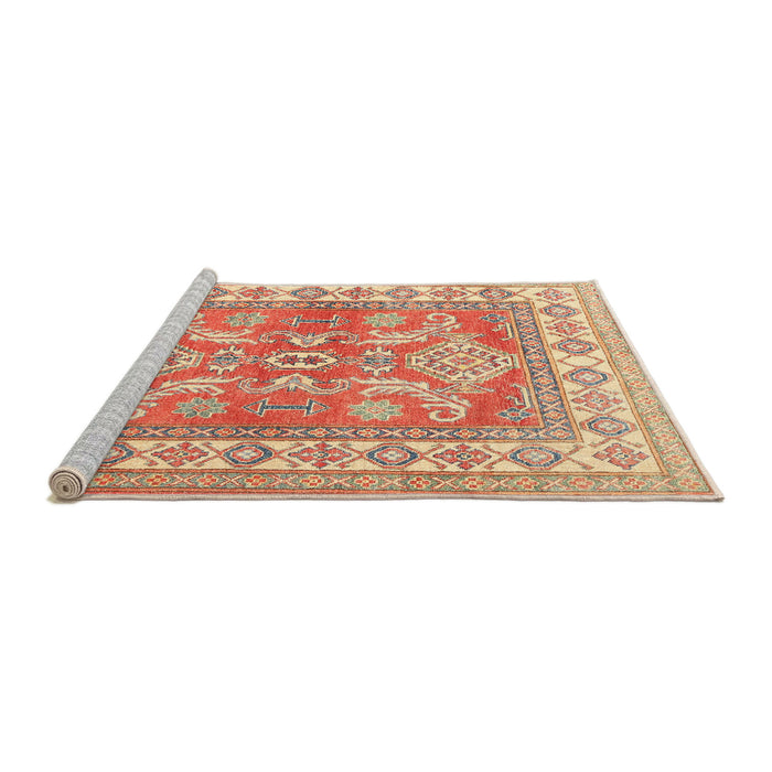 Sideview of Machine Washable Traditional Red Rug, wshtr414